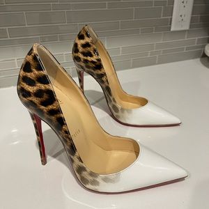 So Kate 120 Patent Leopard Ombré pumps in size 36.5. Only worn once.